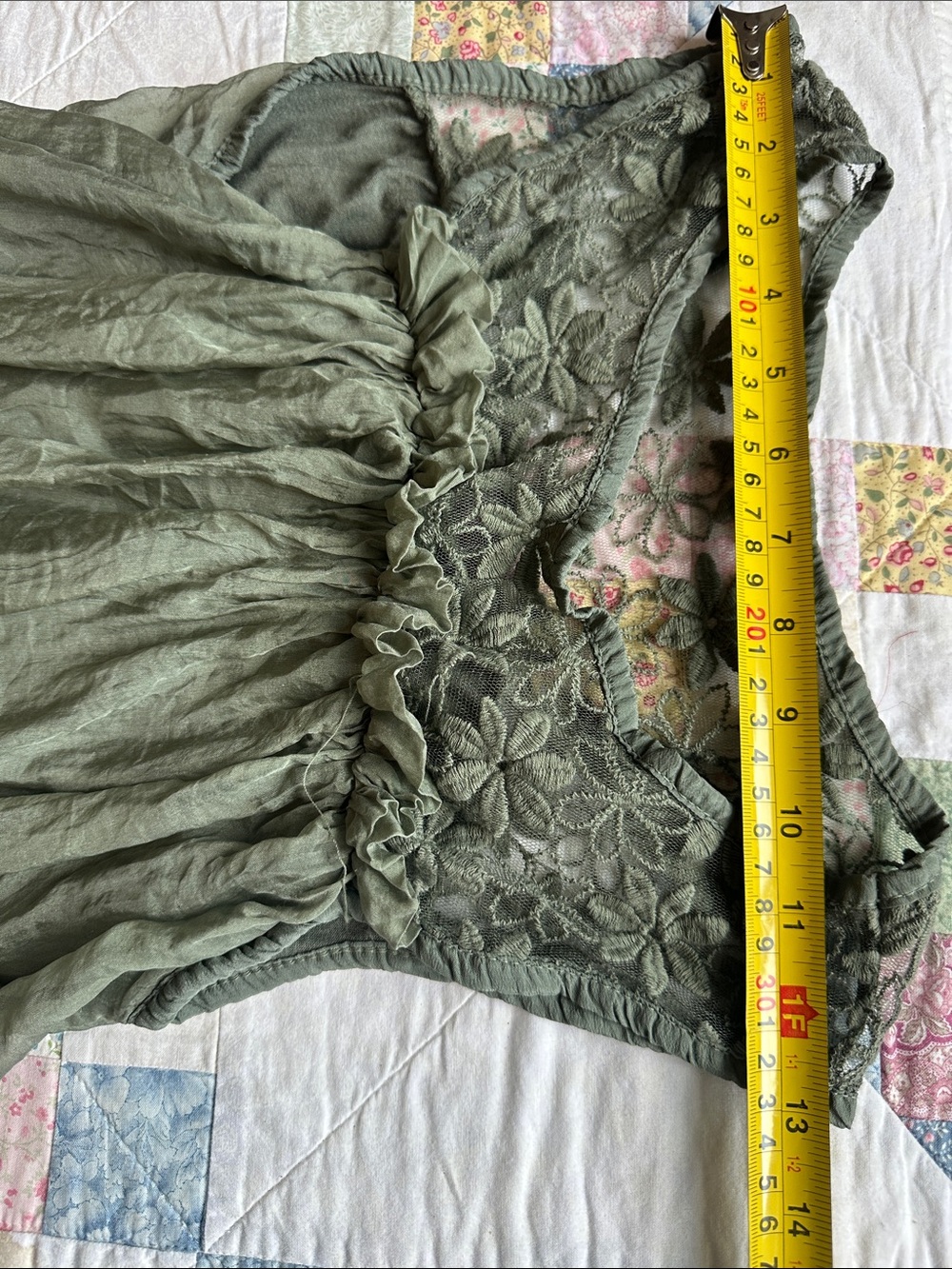 W—Women’s Olive Green Silk Maxi dress - Picture 9 of 11